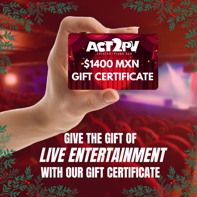 TWO TICKETS GIFT CERTIFICATE